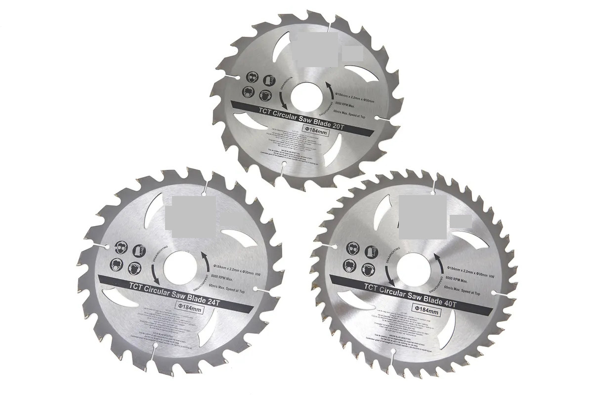 3-Piece 184 mm. Professional Circular Saw Blade Set With Gradient Rings